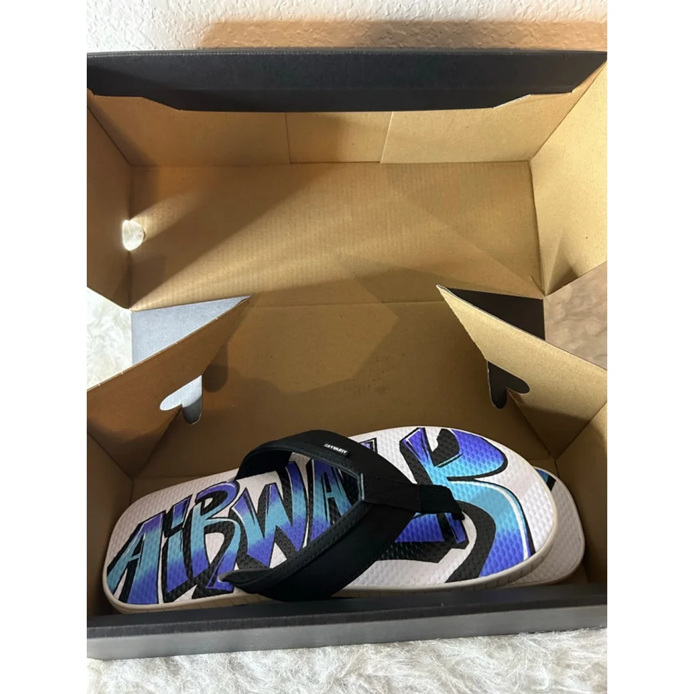 NIB Airwalk Deck11 Black Flip Flop Sandals Men Size 9/Women 11